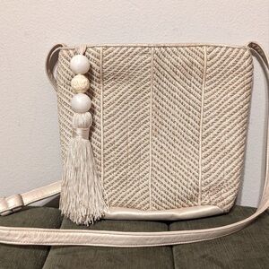 SOLD! Sharif Vintage Cream Crossbody Bag Purse Made in USA